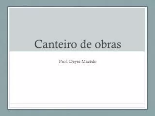 canteiro de obras