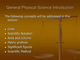 General Physical Science Introduction