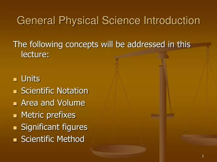 general physical science introduction