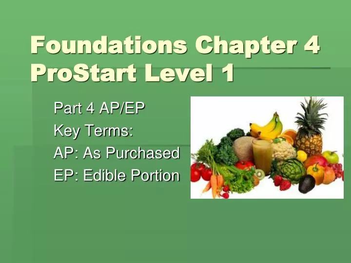 foundations chapter 4 prostart level 1