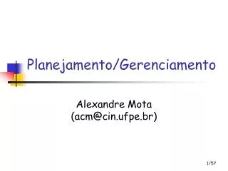 planejamento gerenciamento