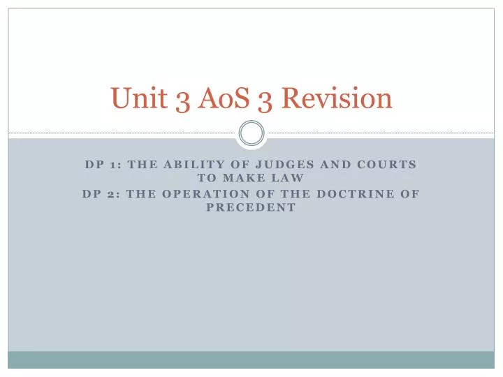 unit 3 aos 3 revision