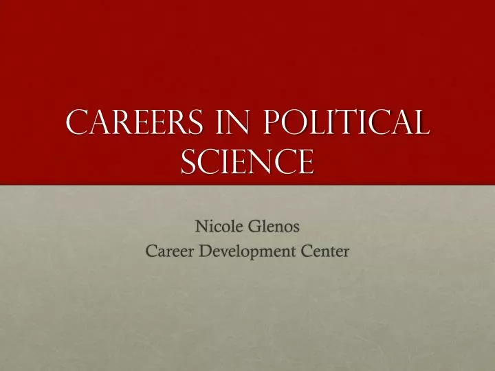 careers in political science