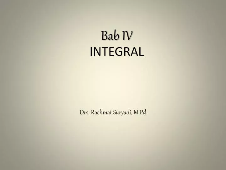 bab iv integral