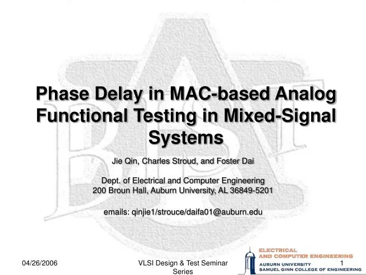 phase delay in mac based analog functional testing in mixed signal systems