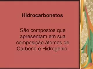hidrocarbonetos