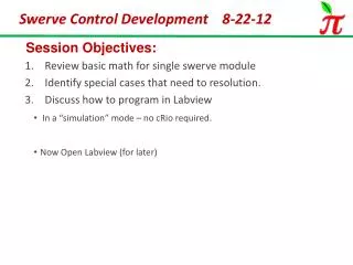 Session Objectives: