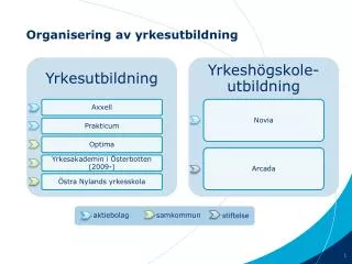 organisering av yrkesutbildning