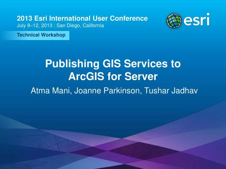 publishing gis services to arcgis for server
