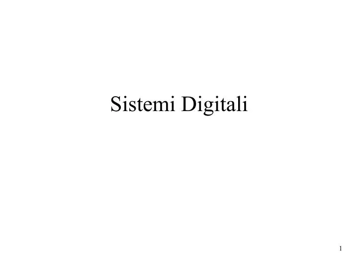 sistemi digitali