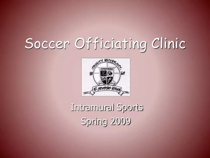 soccer officiating clinic