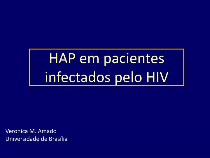 hap em pacientes infectados pelo hiv