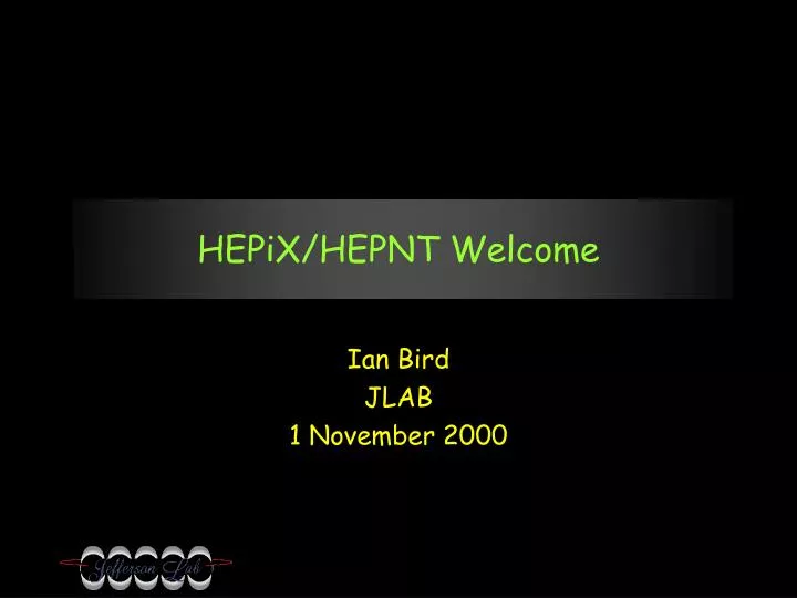 hepix hepnt welcome