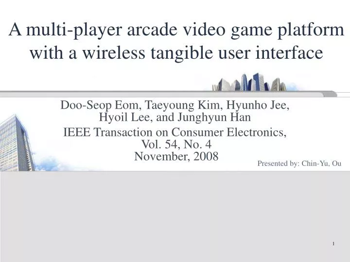 a multi player arcade video game platform with a wireless tangible user interface