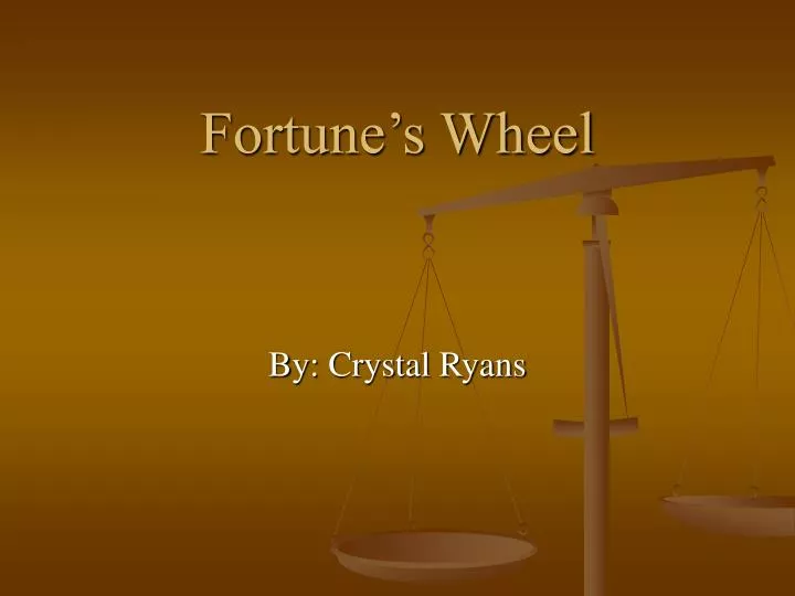 fortune s wheel