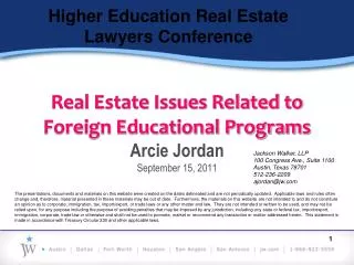 Higher Education Real Estate Lawyers Conference
