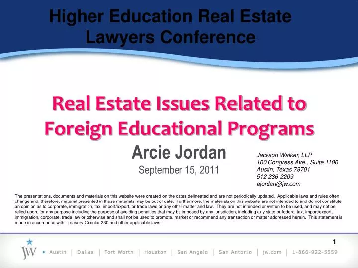 higher education real estate lawyers conference