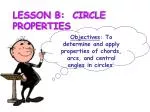 LESSON B: CIRCLE PROPERTIES