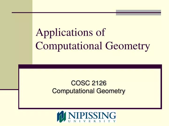 applications of computational geometry