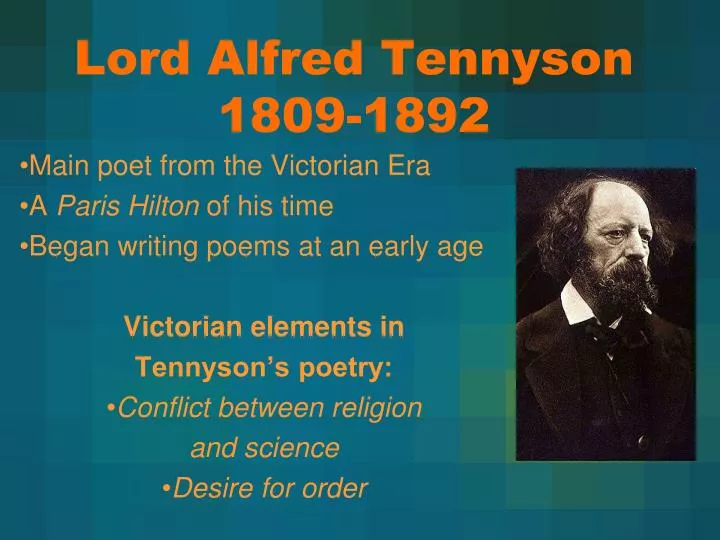 lord alfred tennyson 1809 1892