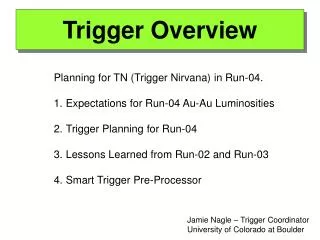 Trigger Overview