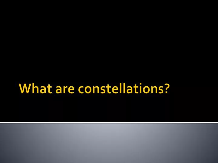 what are constellations