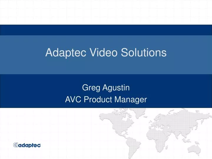 adaptec video solutions