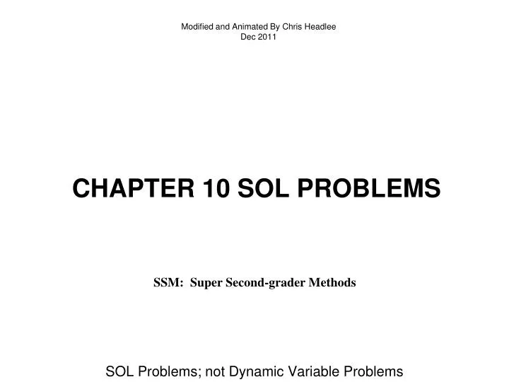 chapter 10 sol problems