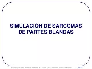 simulaci n de sarcomas de partes blandas