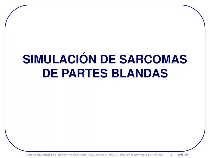 simulaci n de sarcomas de partes blandas