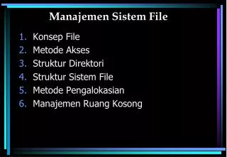 manajemen sistem file