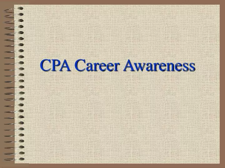 cpa career awareness