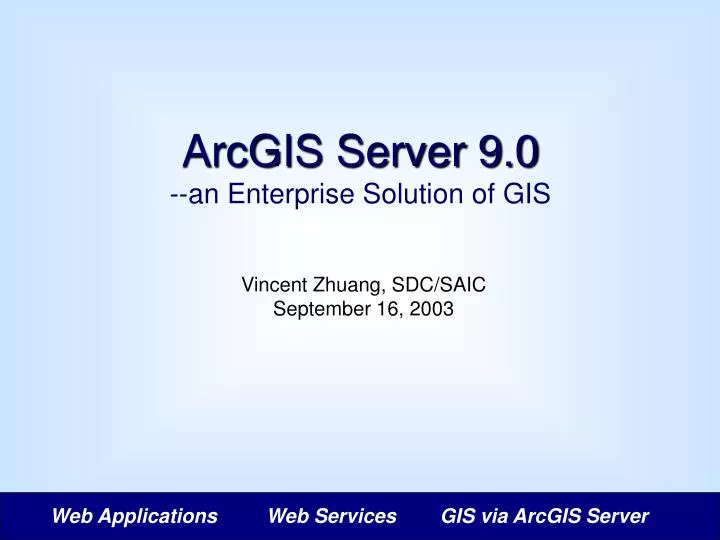arcgis server 9 0 an enterprise solution of gis