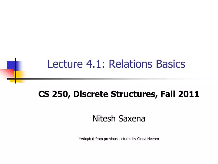 lecture 4 1 relations basics