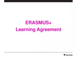 ERASMUS+ Learning Agreement