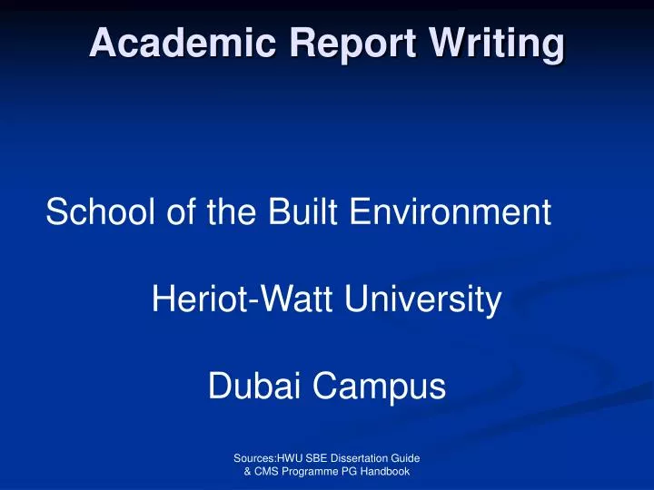 academic report writing