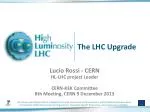 The LHC Upgrade - slide 1