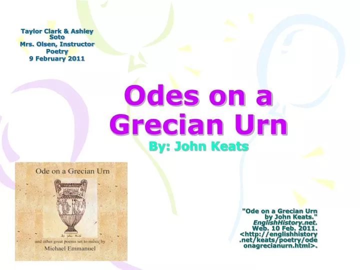 odes on a grecian urn by john keats