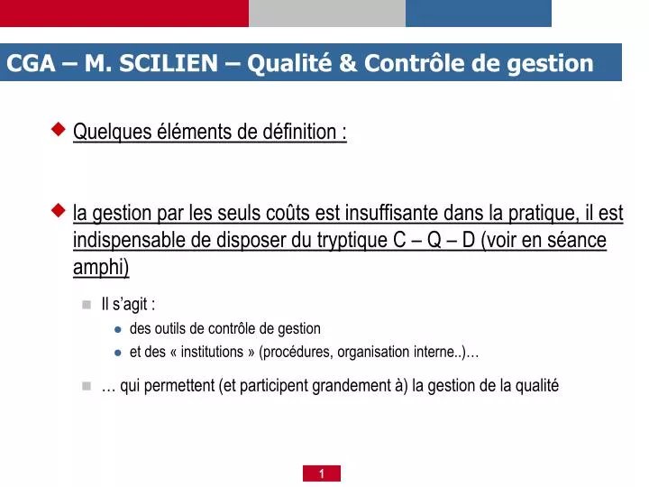 cga m scilien qualit contr le de gestion