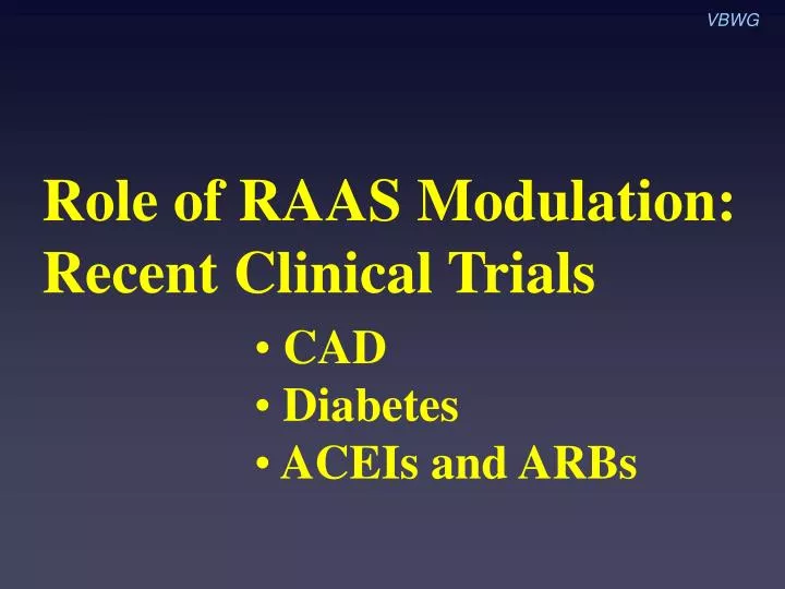 role of raas modulation recent clinical trials