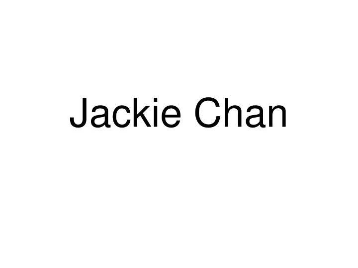 jackie chan