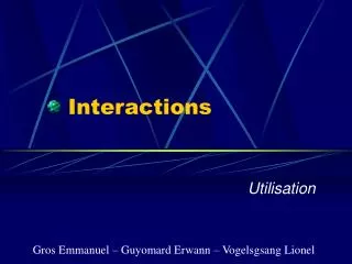 interactions