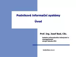 podnikov informa n syst my vod