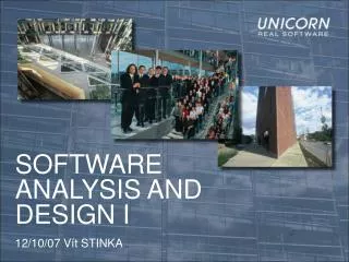 SOFTWARE ANALYSIS AND DESIGN I