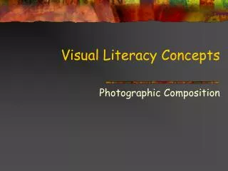 Visual Literacy Concepts