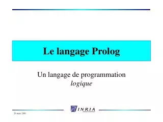 le langage prolog