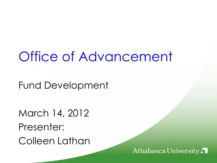 office of advancement