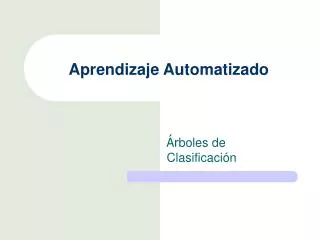 aprendizaje automatizado