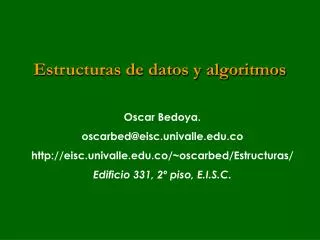 estructuras de datos y algoritmos