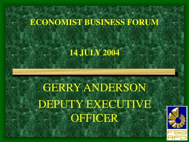 economist business forum 14 july 2004